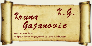 Kruna Gajanović vizit kartica